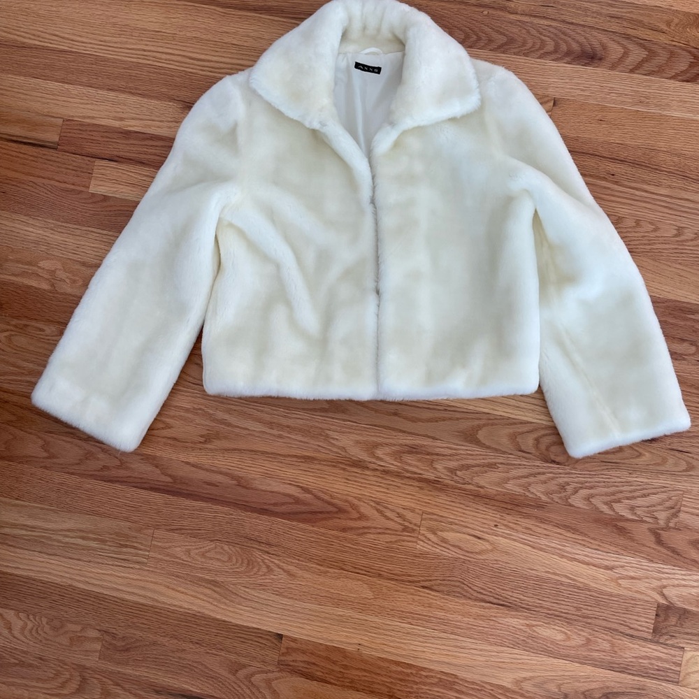 Women's White Faux Fur Jacket